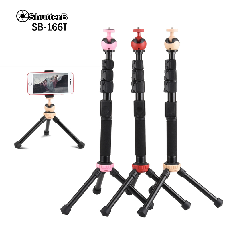Shutter B Mini Tripod & Selfie Stick SB-166T (109ซม)